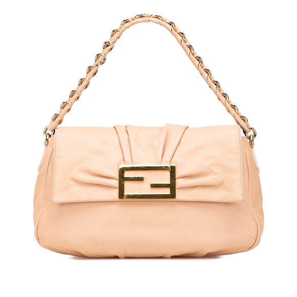Pre-Loved Fendi Leather Mia Flap Shoulder Bag - Picture 1 of 11